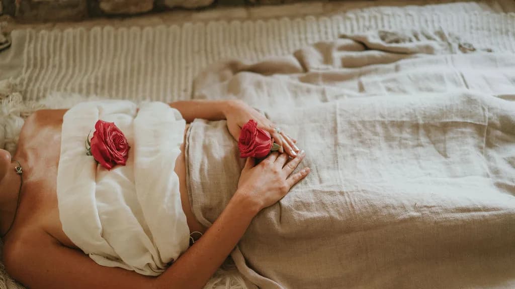 The quiet, warmly lit room where womb healing sessions are held